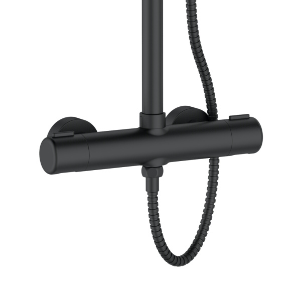 Душевая система Agger Thermo A2451244 с термостатом, черный матовый